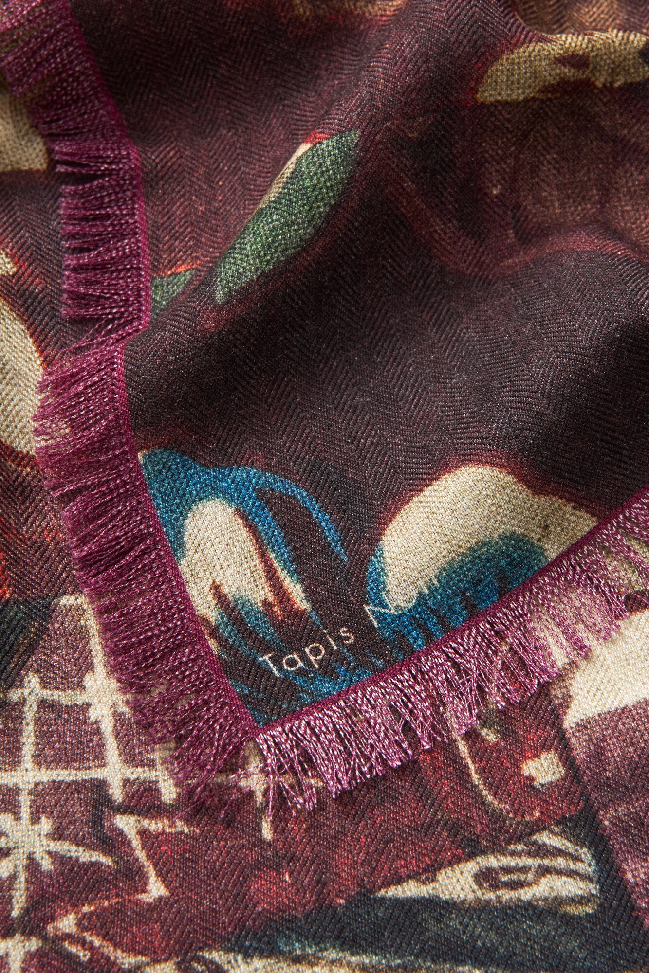 Wool Gwenyth tørklæde – Rød